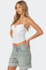 Semi Sheer Linen Look Corset sold by Edikted