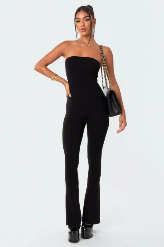 Melina Side Slits Flared Jumpsuit sold by Edikted