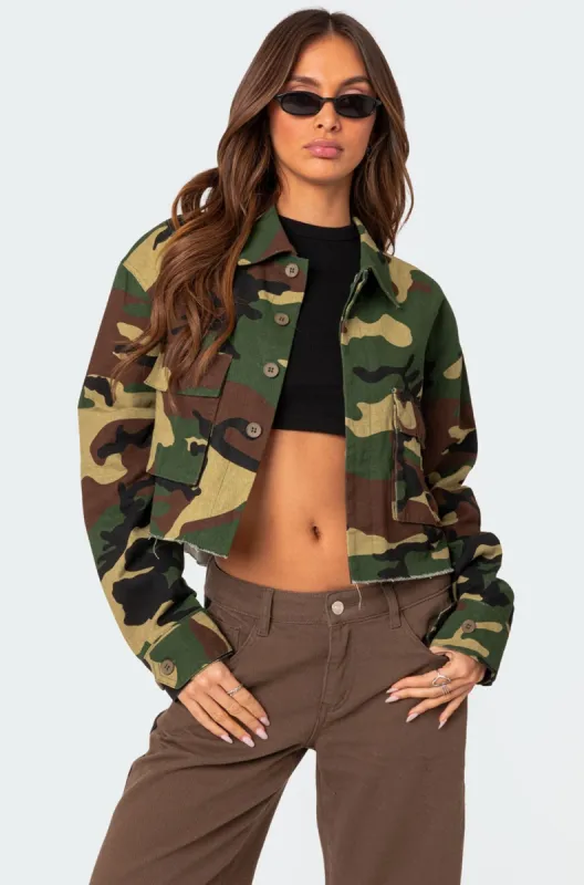 Carmen Camo Jacket sold by Edikted