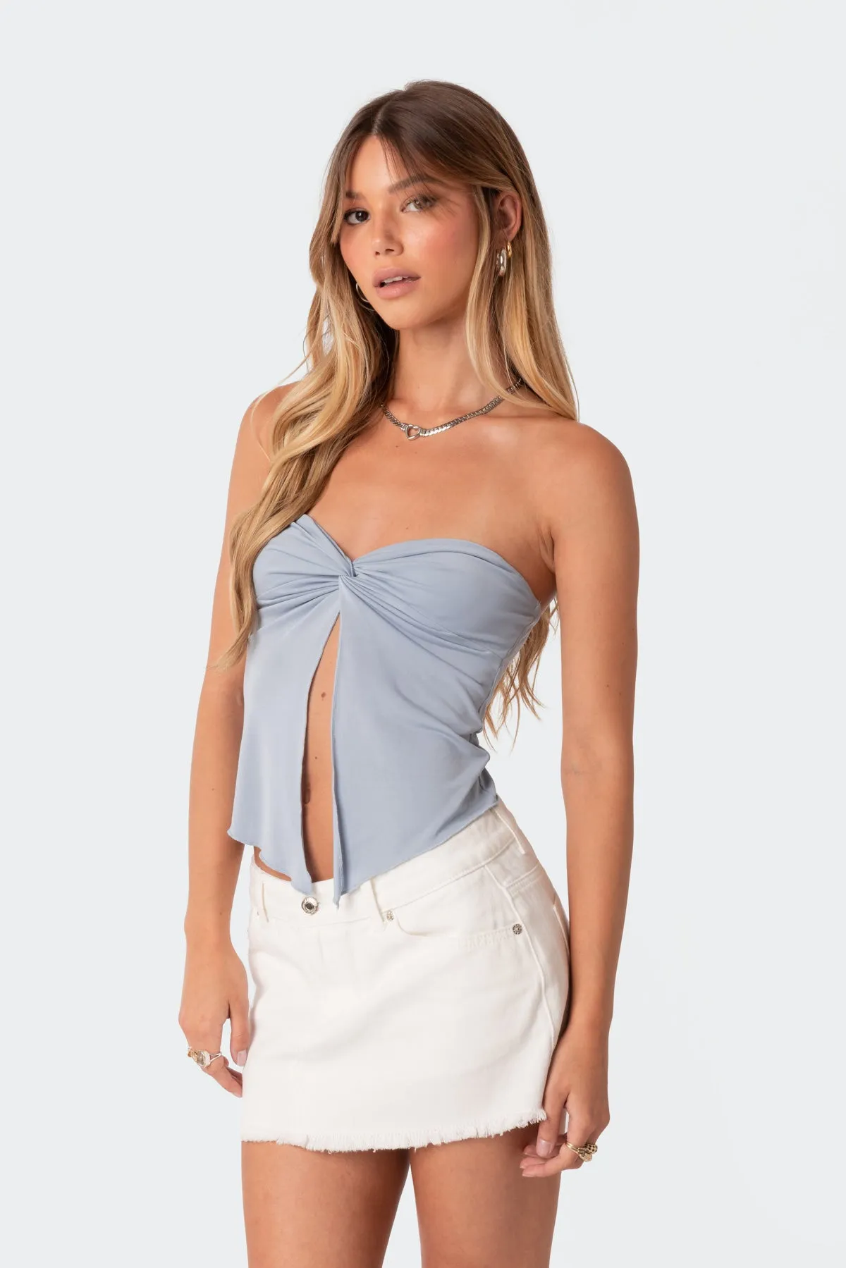 Twisted Split Front Tube Top sold by Edikted product image thumbnail 3