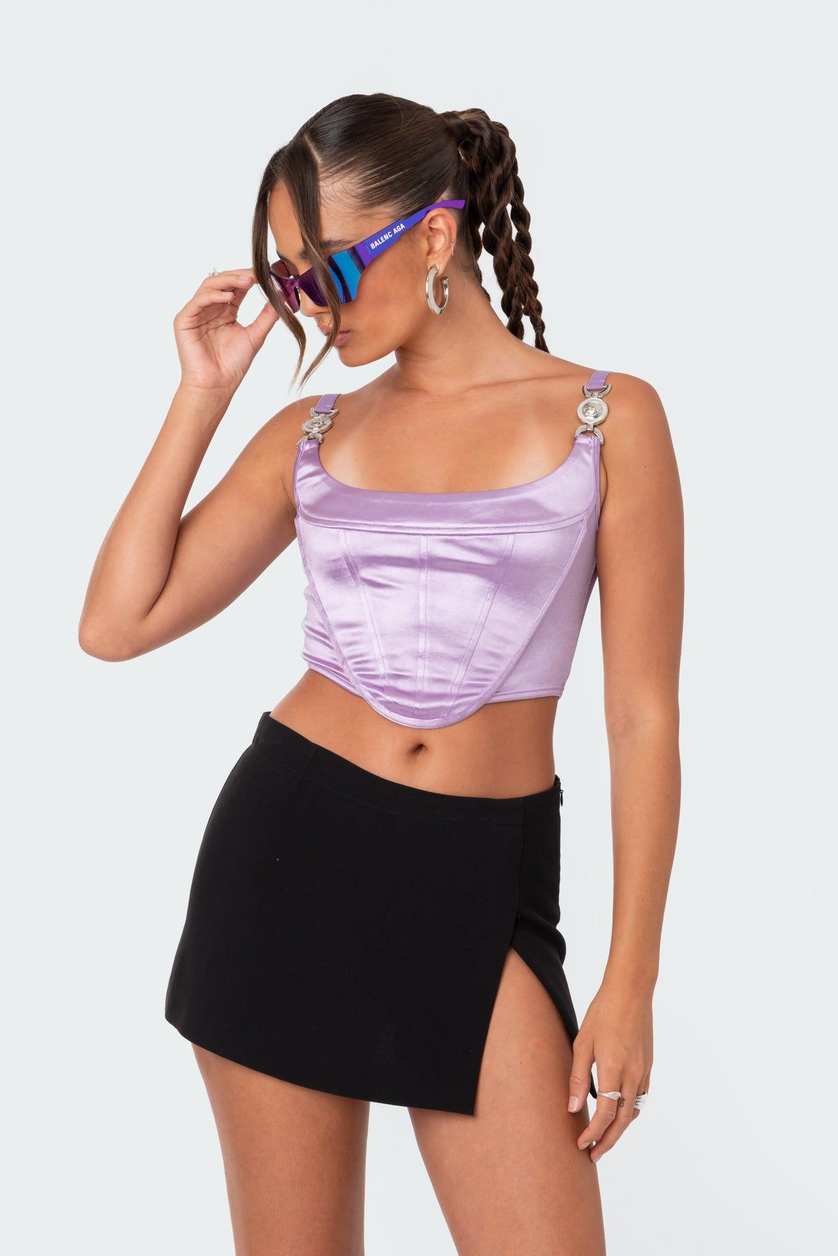 Sloane Satin Corset sold by Edikted product image thumbnail 2