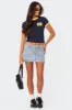 Foxx Denim Mini Skirt sold by Edikted