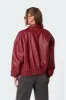 Halley Faux Leather Bomber Jacket sold by Edikted