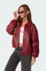 Halley Faux Leather Bomber Jacket sold by Edikted