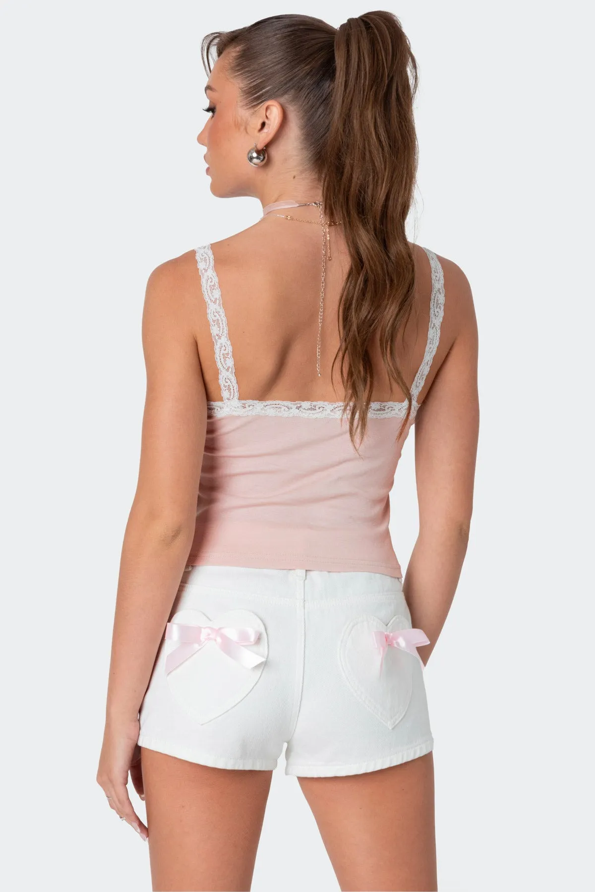 Amilia Lace Trim Tank Top sold by Edikted product image thumbnail 5