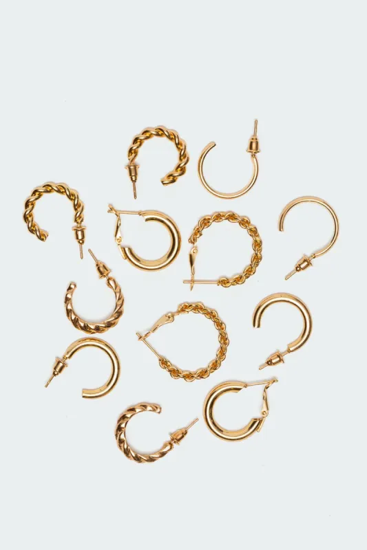 Hoop Earrings Pack sold by Edikted