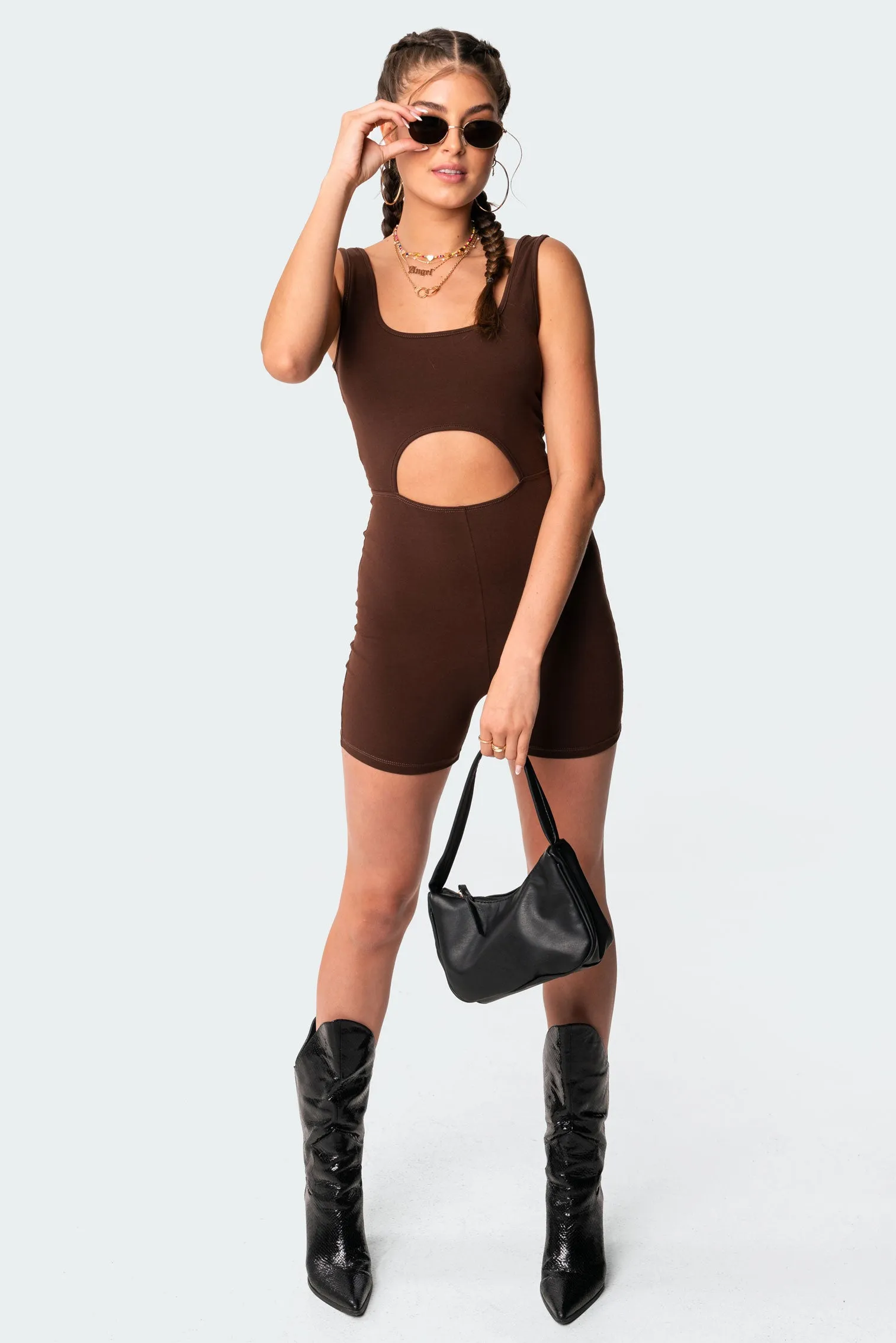 Mika Cut-Out Romper sold by Edikted product image thumbnail 4