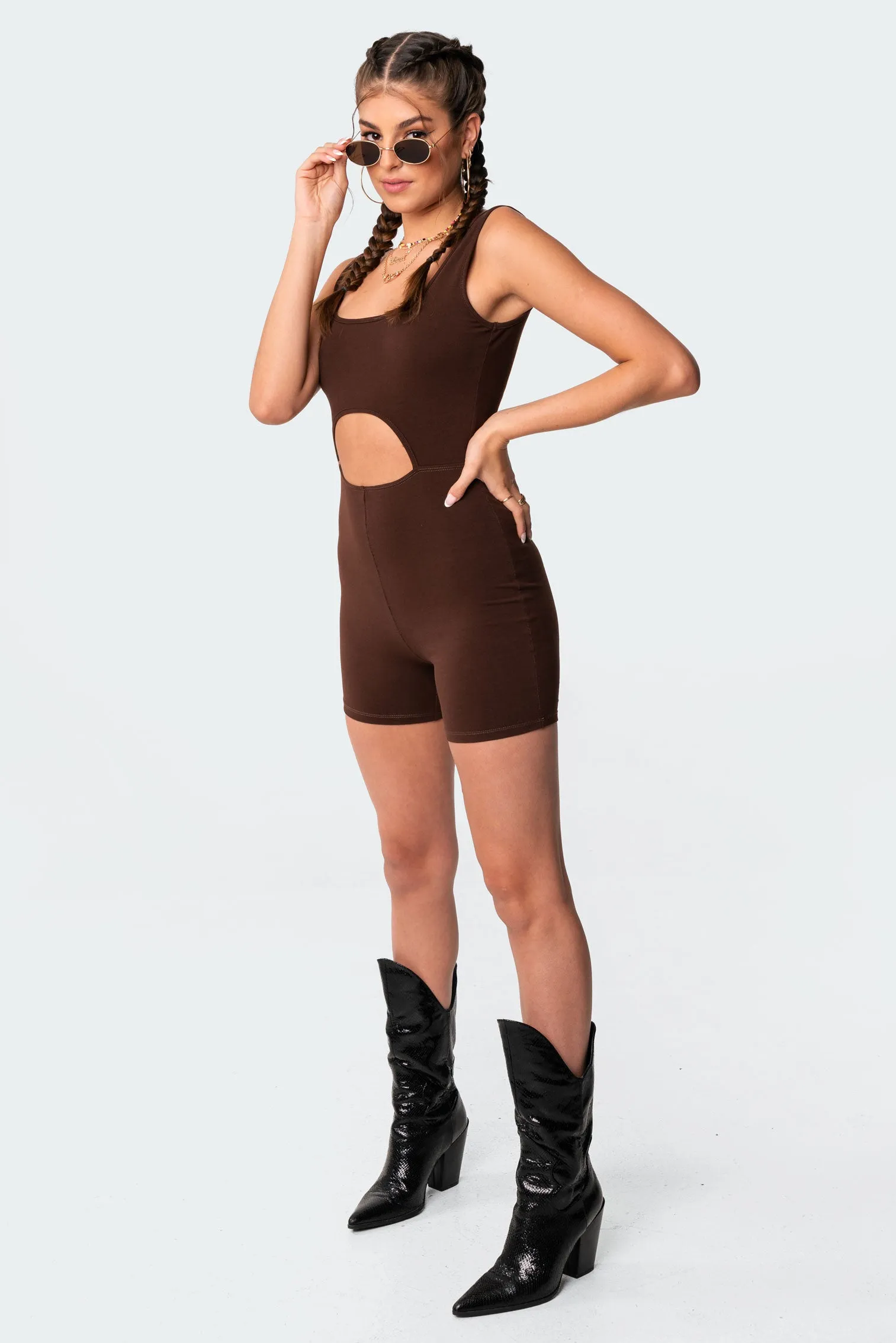Mika Cut-Out Romper sold by Edikted product image thumbnail 3