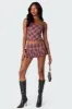 Jamie Pleated Plaid Mini Skort sold by Edikted