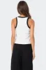 Wes Contrast Ribbed Tank Top sold by Edikted