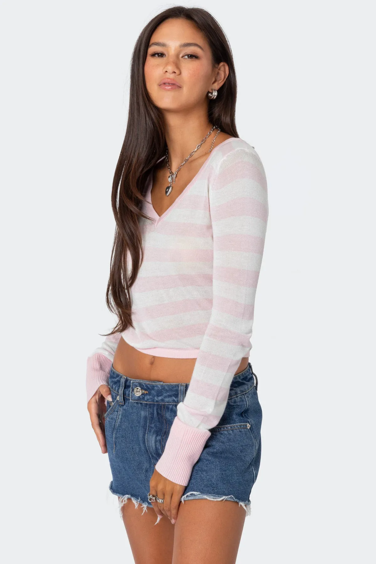 Candice Striped Knit Top sold by Edikted product image thumbnail 2