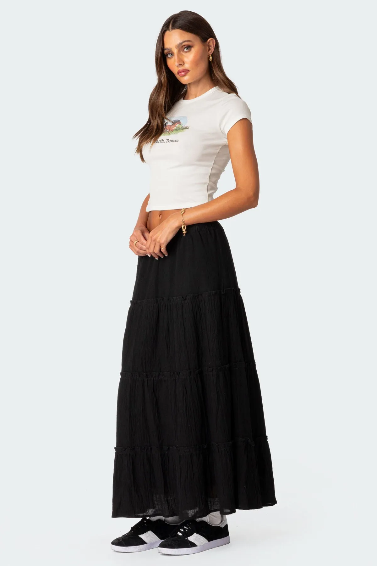Charlotte Tiered Maxi Skirt sold by Edikted product image thumbnail 2
