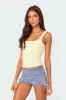 Lola Ribbed Tank Top sold by Edikted