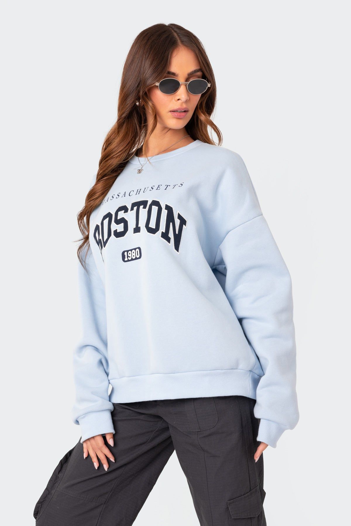 Boston Oversized Sweatshirt sold by Edikted product image thumbnail 3