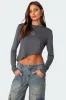 Asymmetric Long Sleeve T Shirt sold by Edikted
