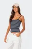 Gretta Striped Ribbed Tank Top sold by Edikted