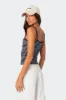 Gretta Striped Ribbed Tank Top sold by Edikted