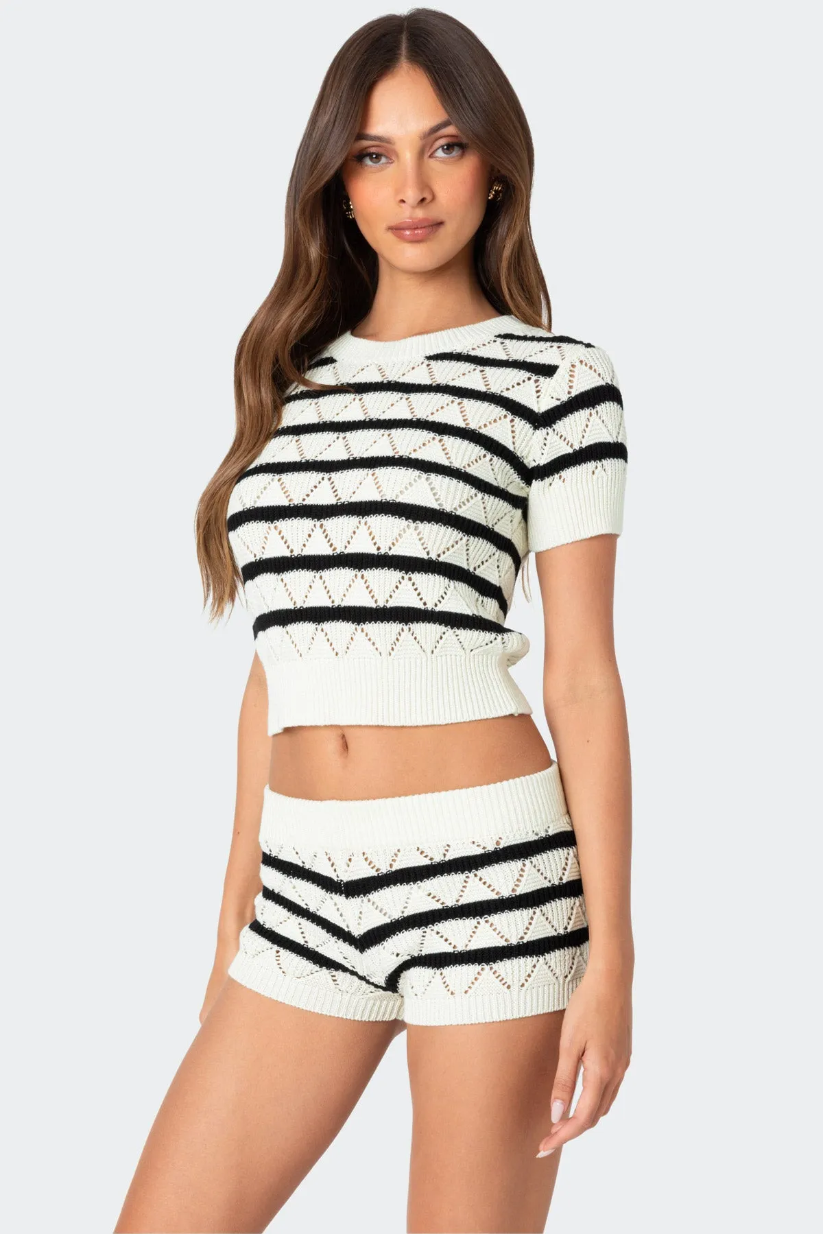 Galia Striped Knit Top sold by Edikted product image thumbnail 3