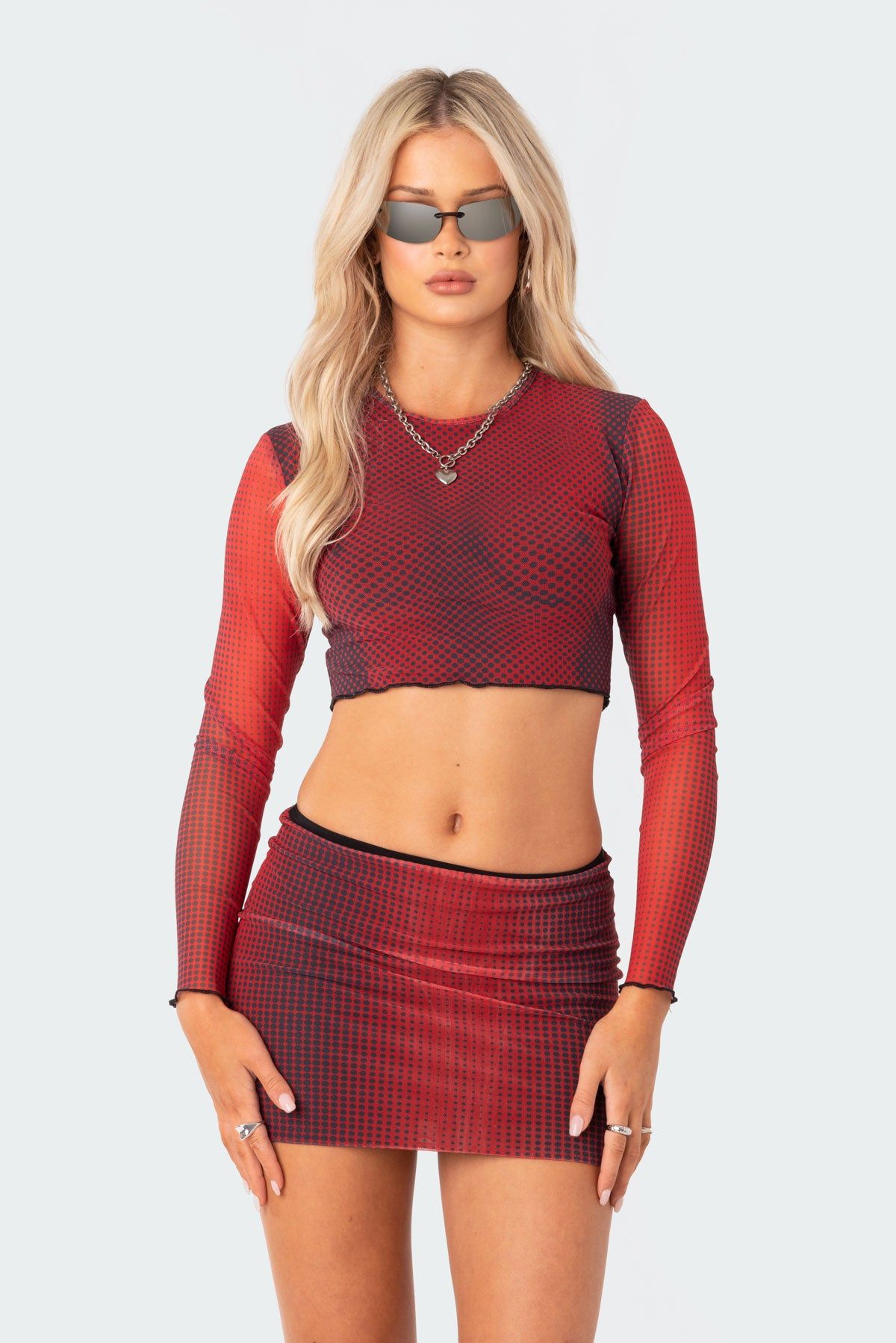 X-Ray Printed Mesh Top sold by Edikted