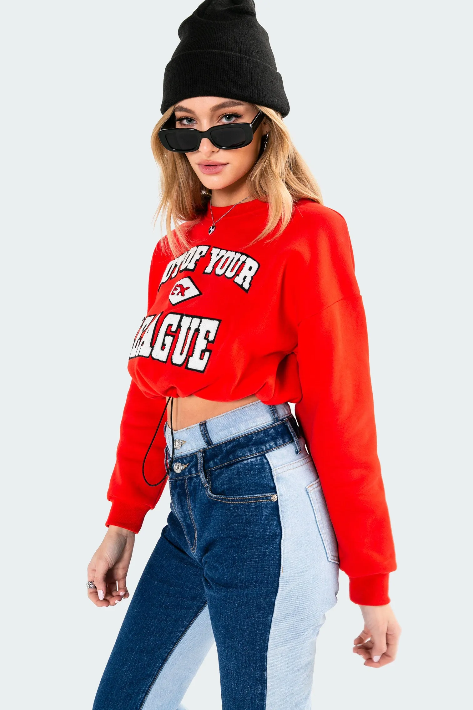 League Cropped Sweatshirt sold by Edikted product image thumbnail 4