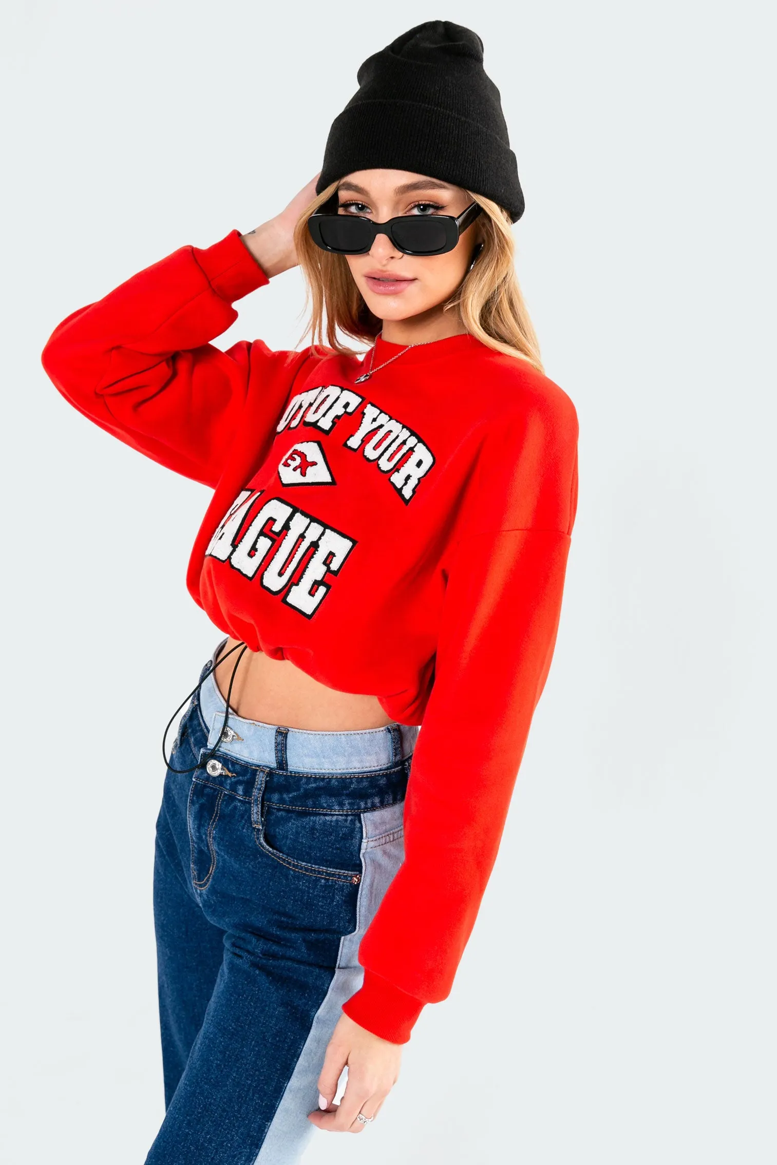 League Cropped Sweatshirt sold by Edikted product image thumbnail 3