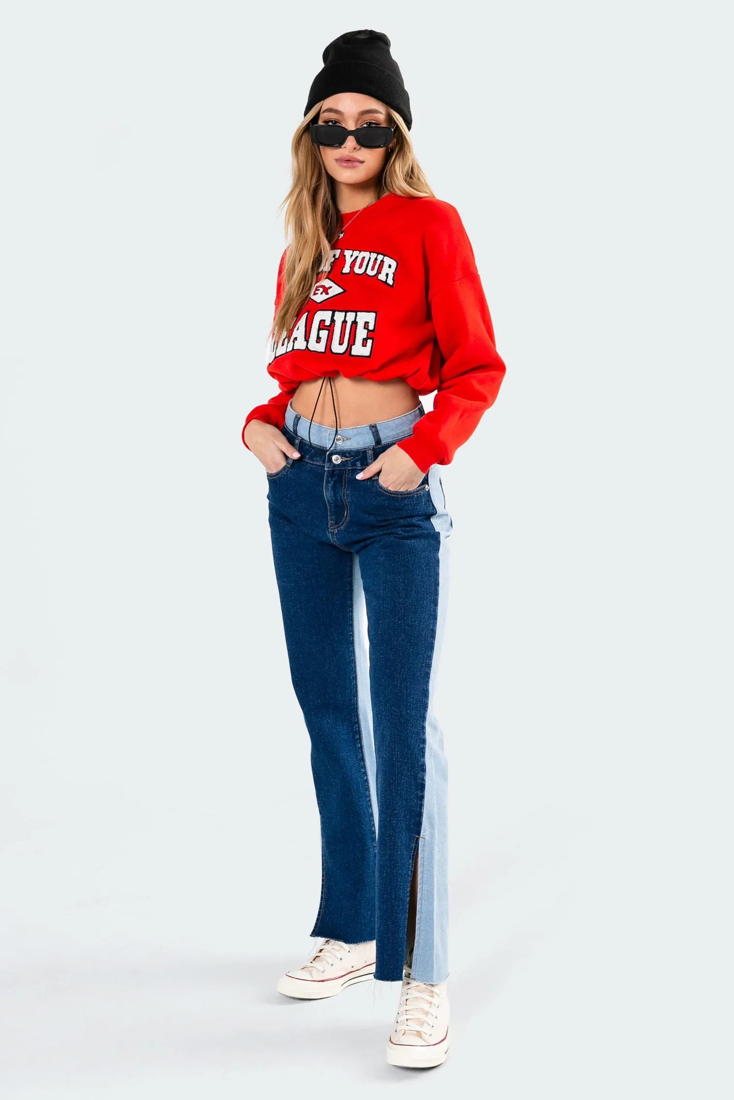 League Cropped Sweatshirt sold by Edikted product image thumbnail 2