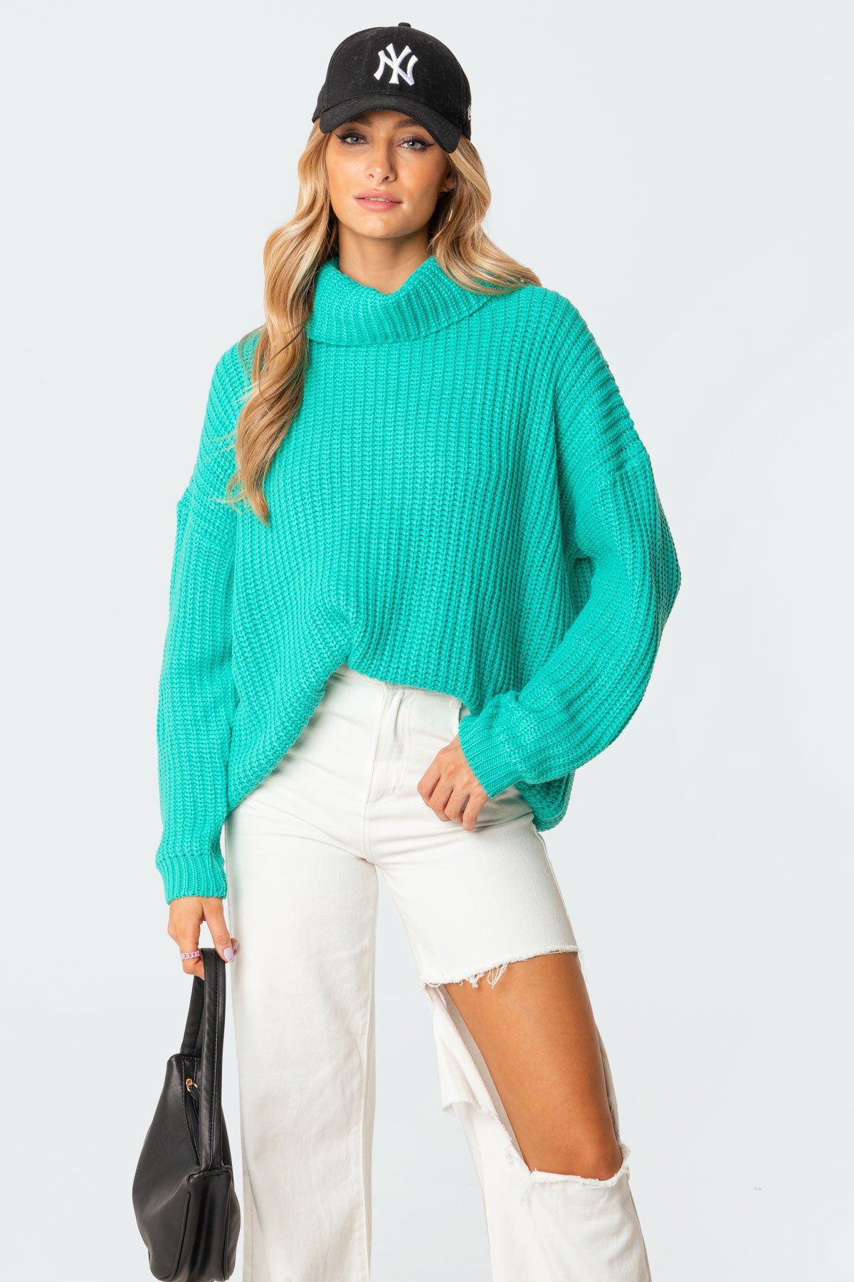Brie Oversized Turtleneck Sweater sold by Edikted product image thumbnail 2