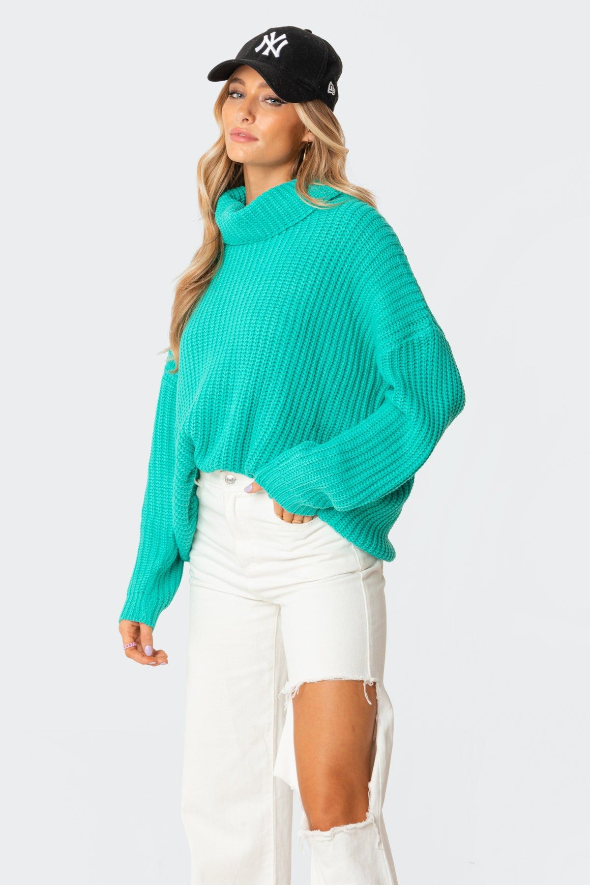 Brie Oversized Turtleneck Sweater sold by Edikted product image thumbnail 3