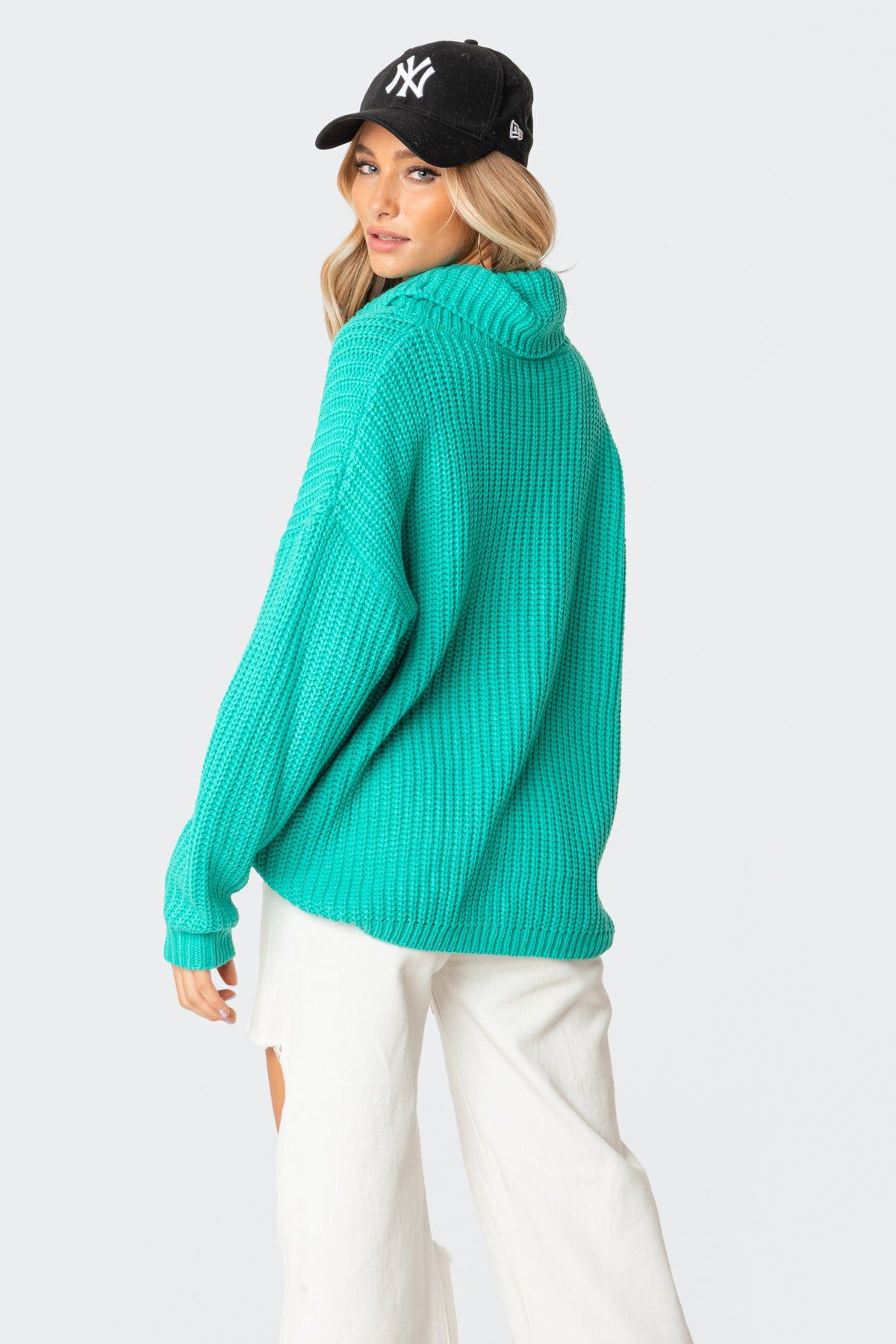 Brie Oversized Turtleneck Sweater sold by Edikted product image thumbnail 4