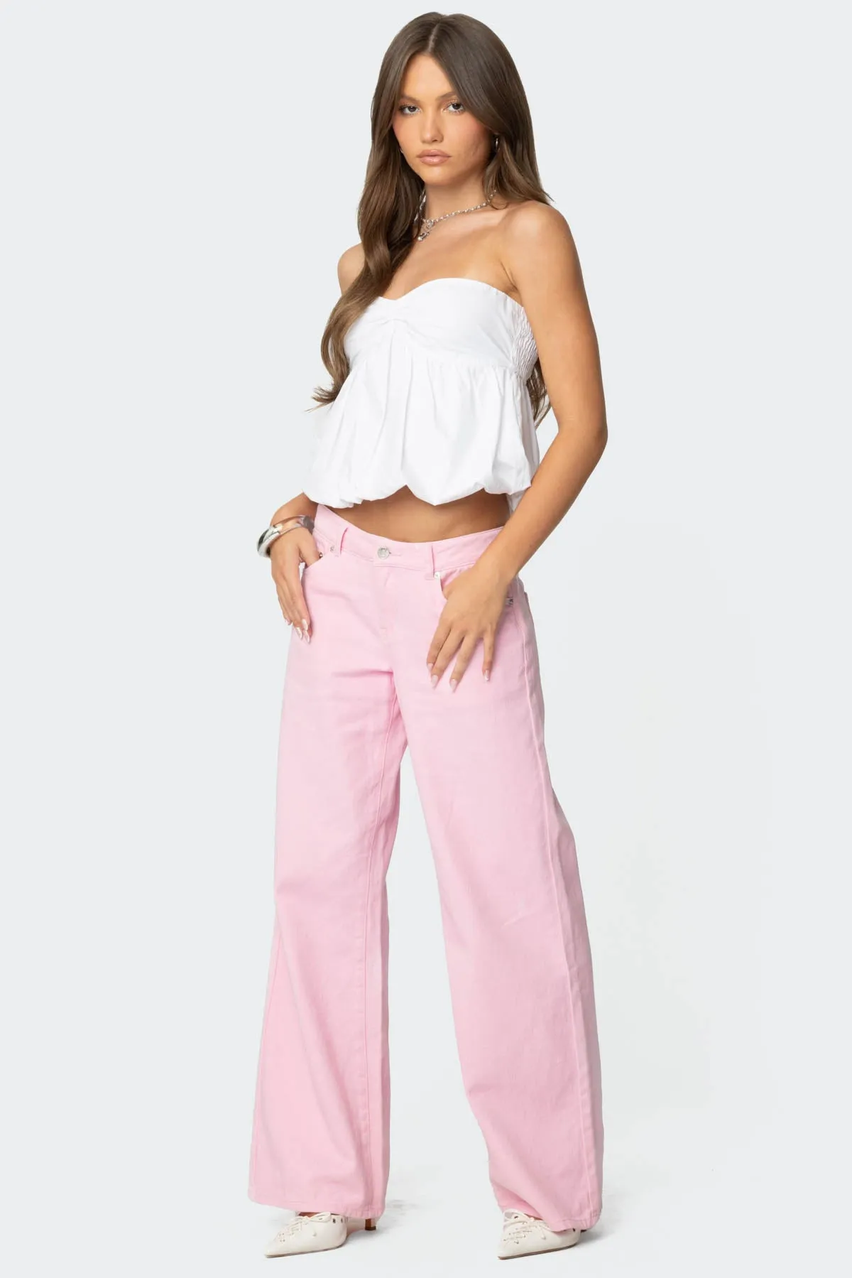 Serina Strapless Bubble Top sold by Edikted product image thumbnail 4