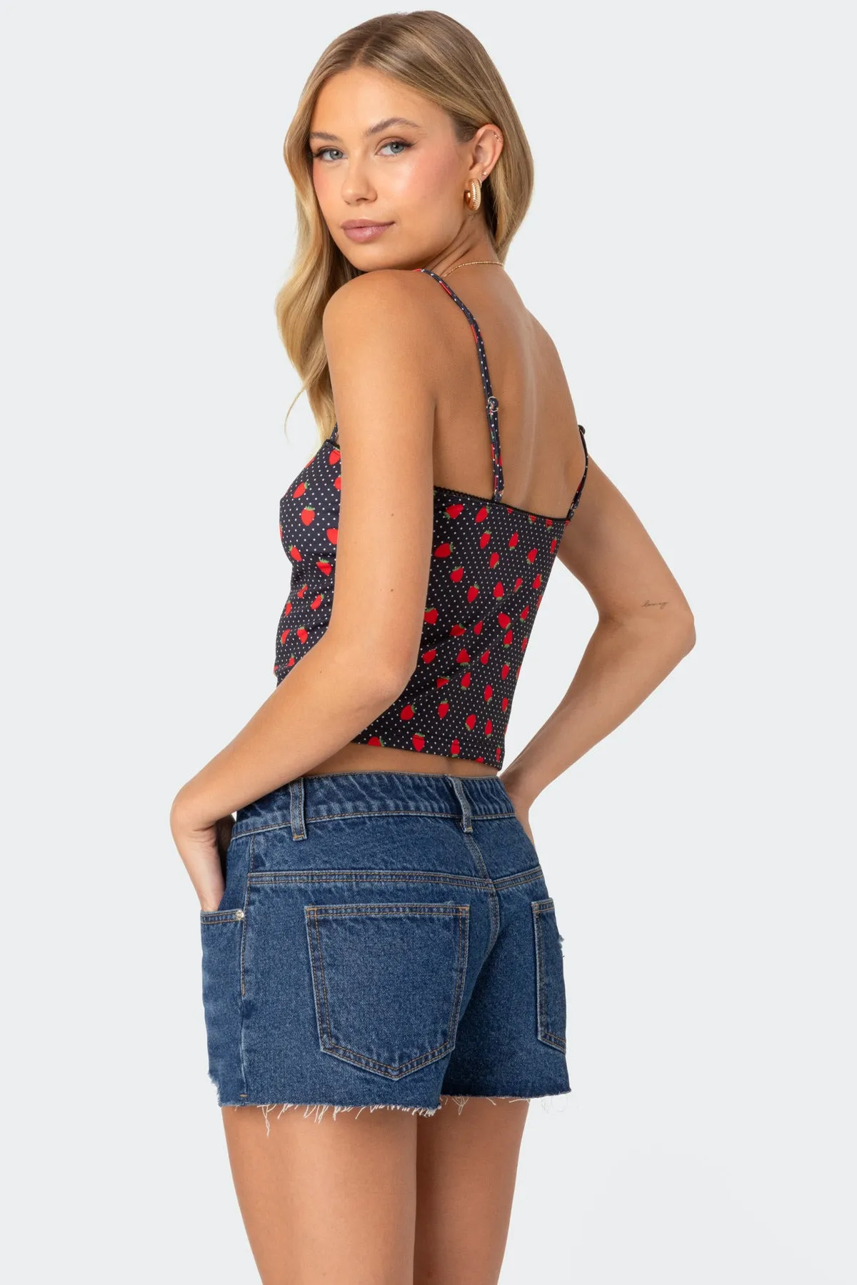 Strawberry Polka Tank Top sold by Edikted product image thumbnail 5