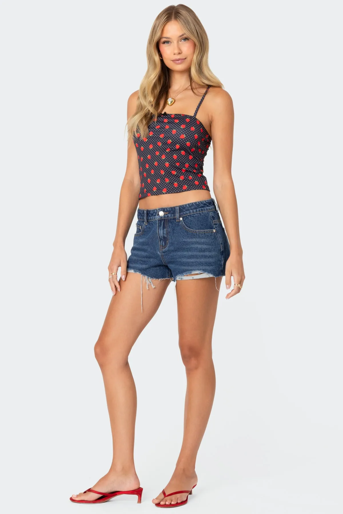 Strawberry Polka Tank Top sold by Edikted product image thumbnail 3