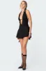 Shredded Backless Halter Mini Dress sold by Edikted
