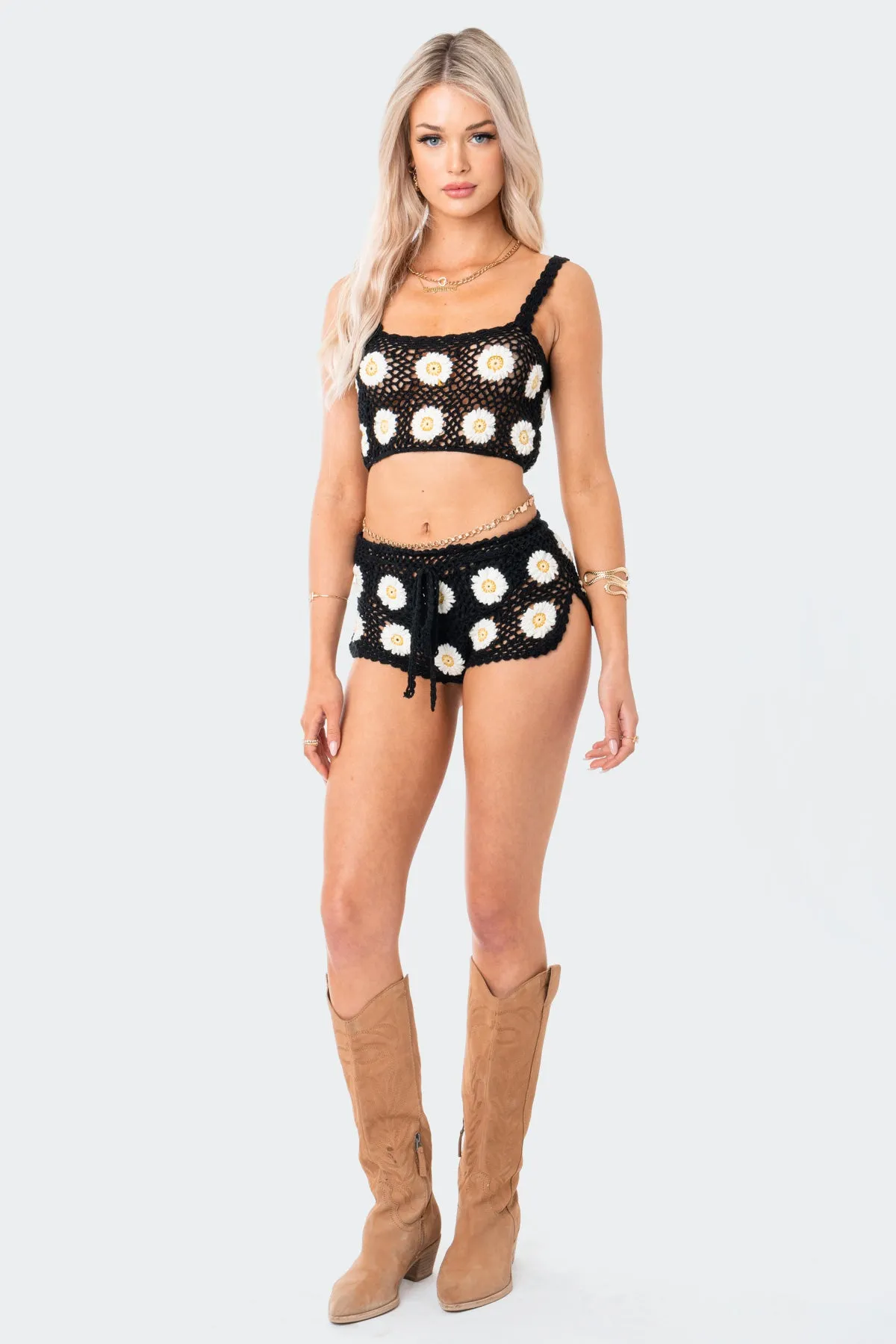 Daisy Crochet Crop Top sold by Edikted product image thumbnail 2