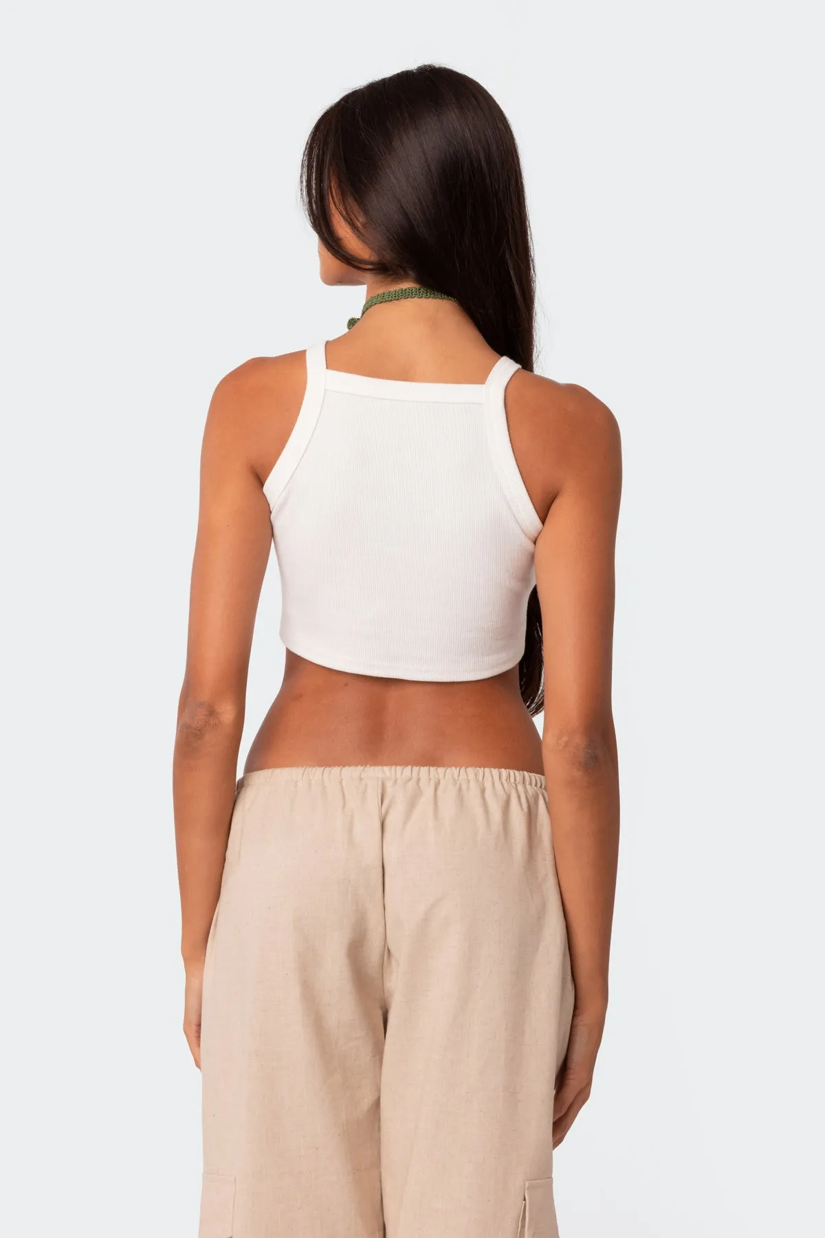 Square Neck Cropped Tank Top sold by Edikted product image thumbnail 4