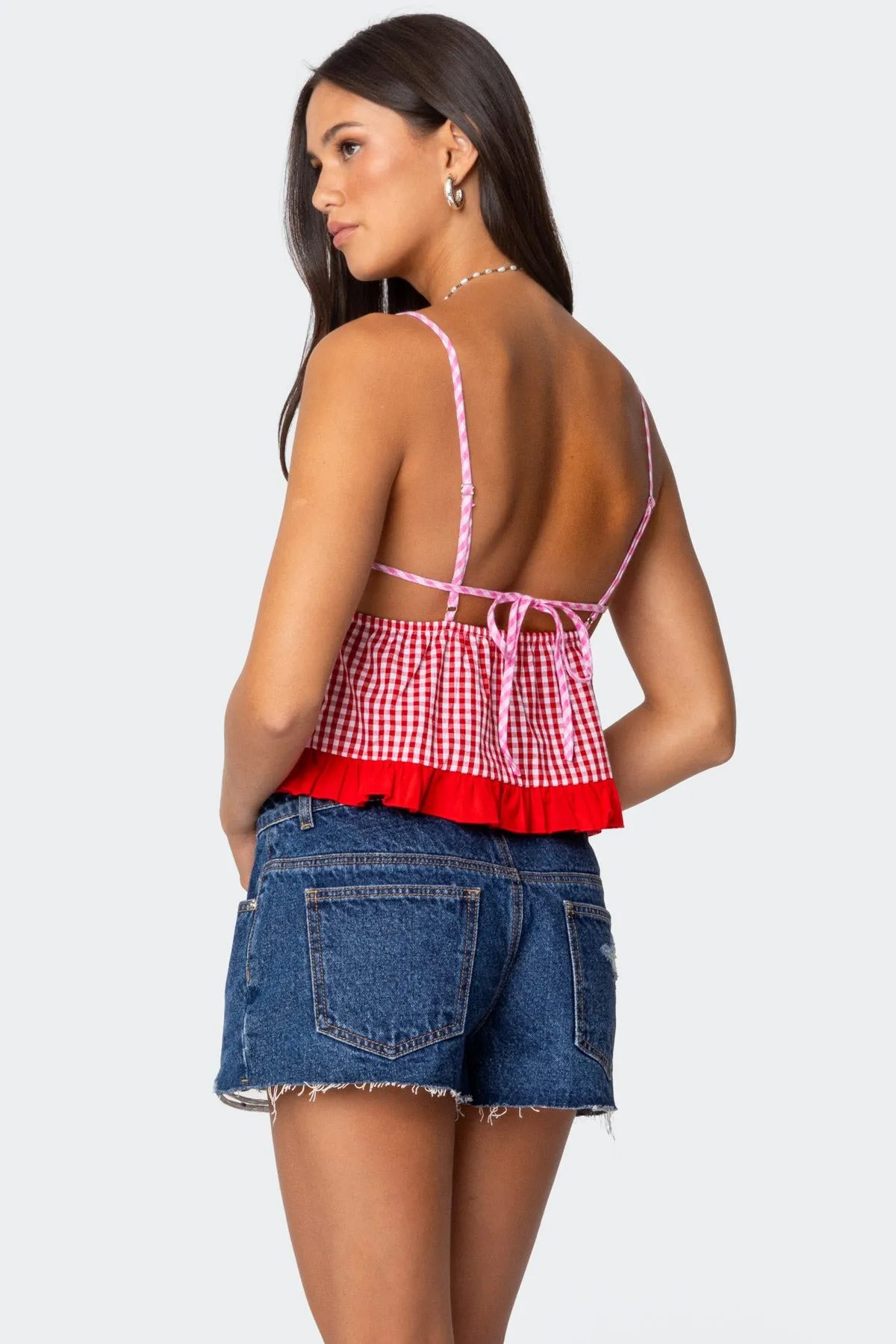 Joanne Mixed Gingham Tank Top sold by Edikted product image thumbnail 5