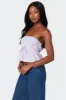 Augusta Pinstripe Strapless Top sold by Edikted
