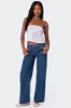 Augusta Pinstripe Strapless Top sold by Edikted
