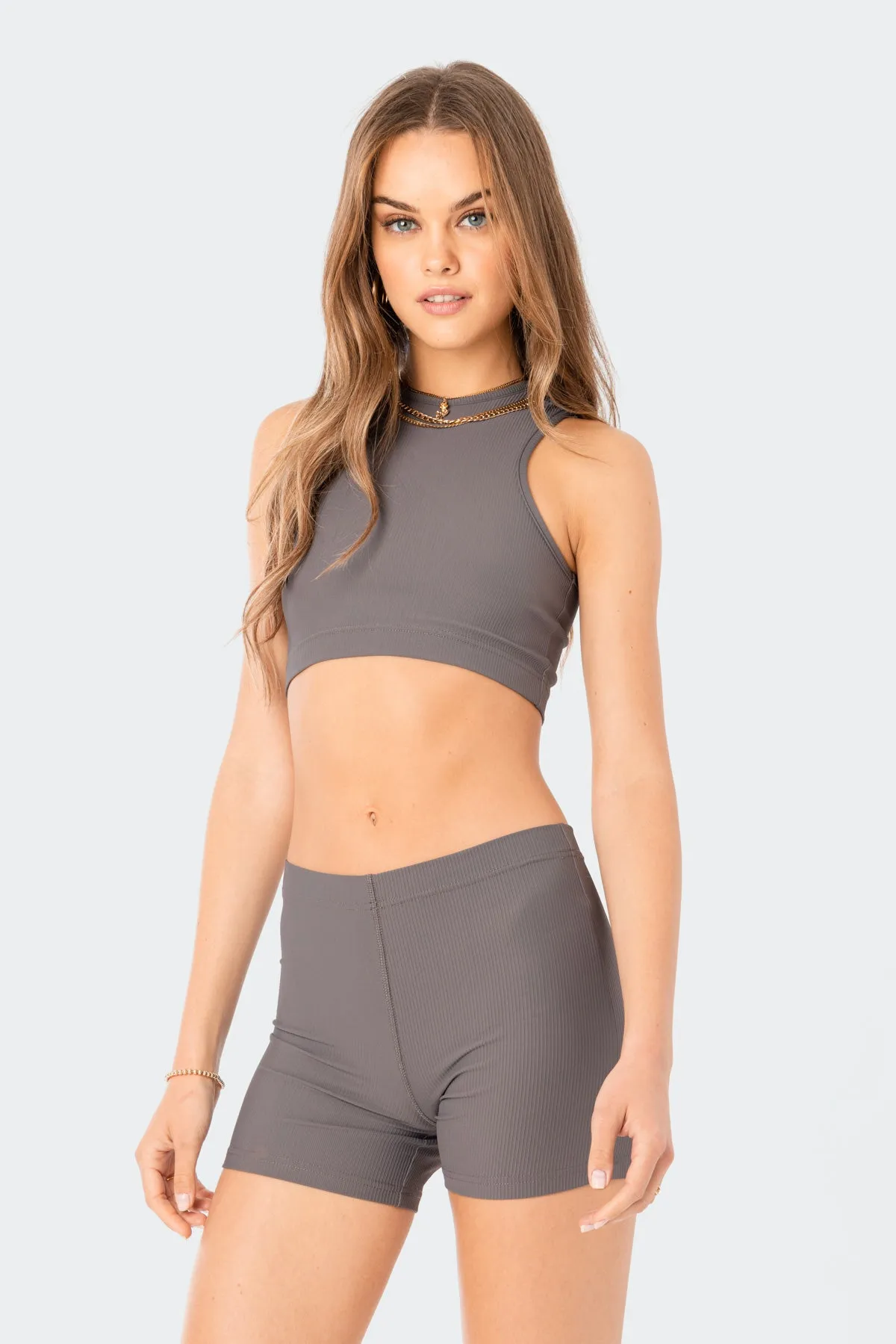 Zoella Ribbed Crop Top sold by Edikted product image thumbnail 3