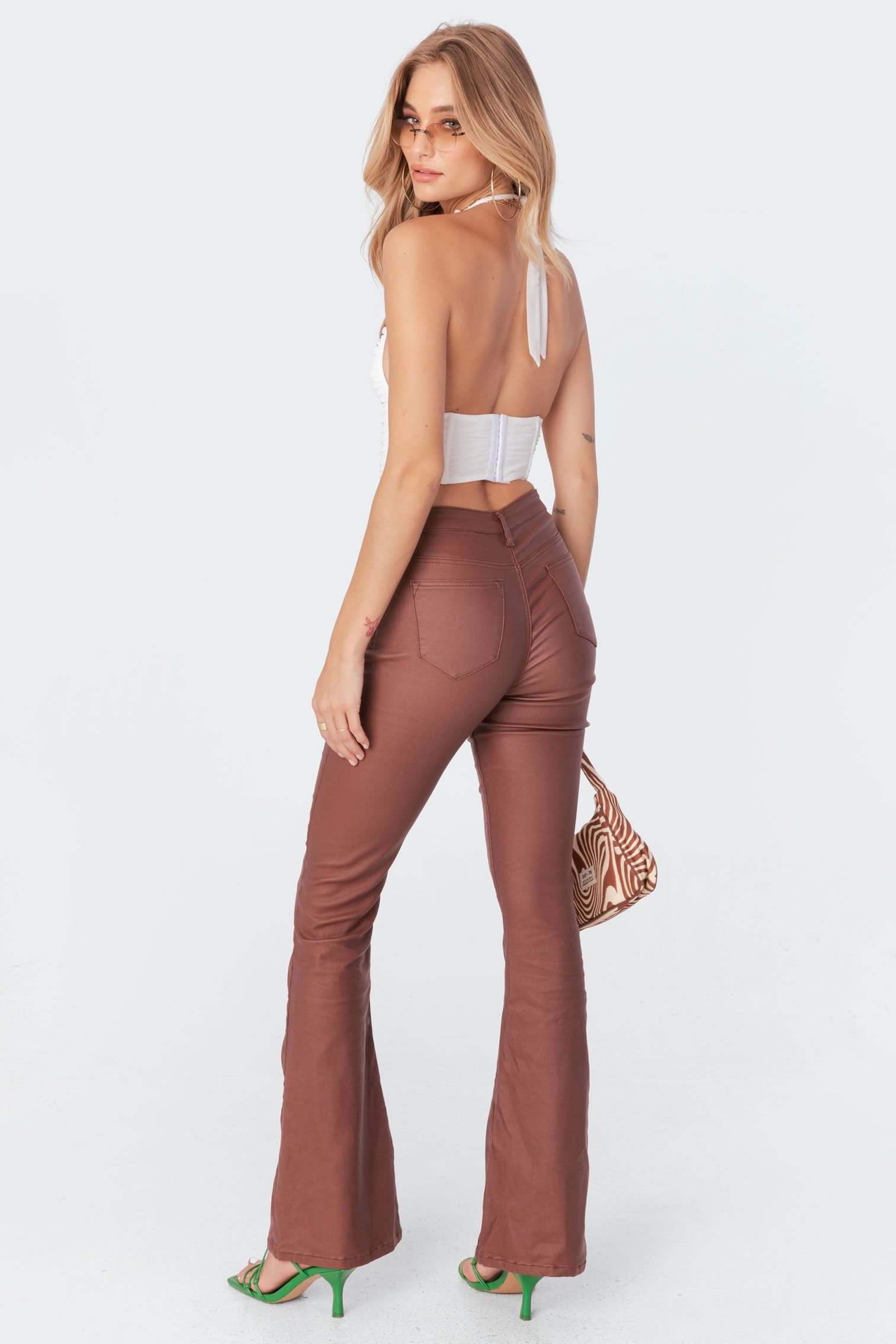 Gathered Mesh Halter Top sold by Edikted product image thumbnail 2