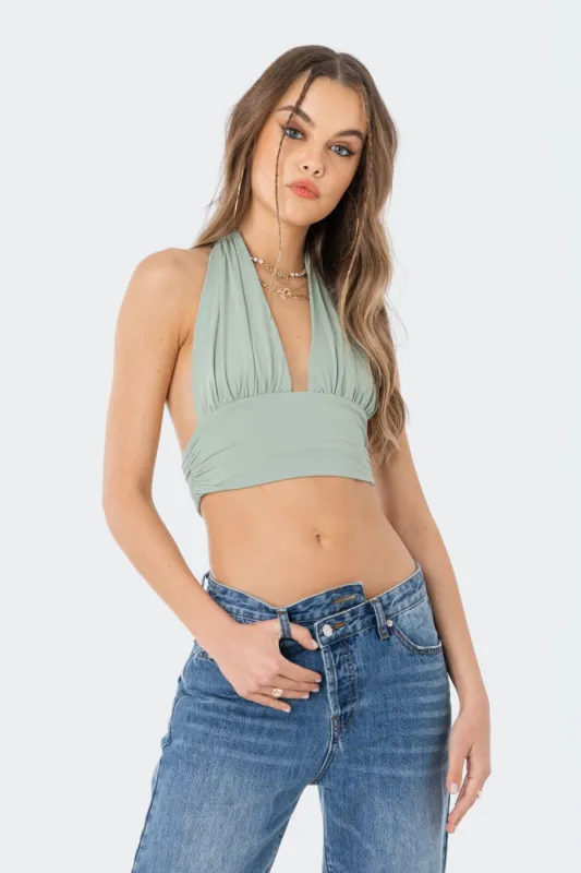 Bau Halter Top sold by Edikted