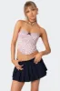Polka Dot Satin Effect Corset sold by Edikted