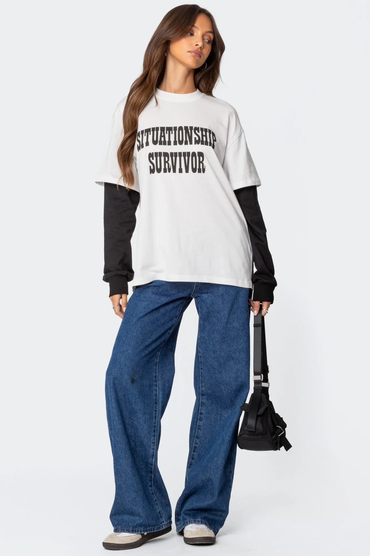 Situationship Oversized Layered T Shirt sold by Edikted product image thumbnail 2