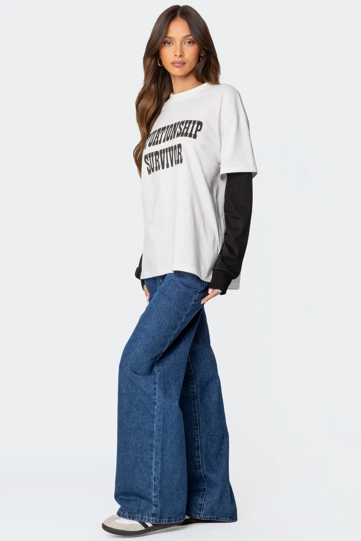 Situationship Oversized Layered T Shirt sold by Edikted product image thumbnail 4