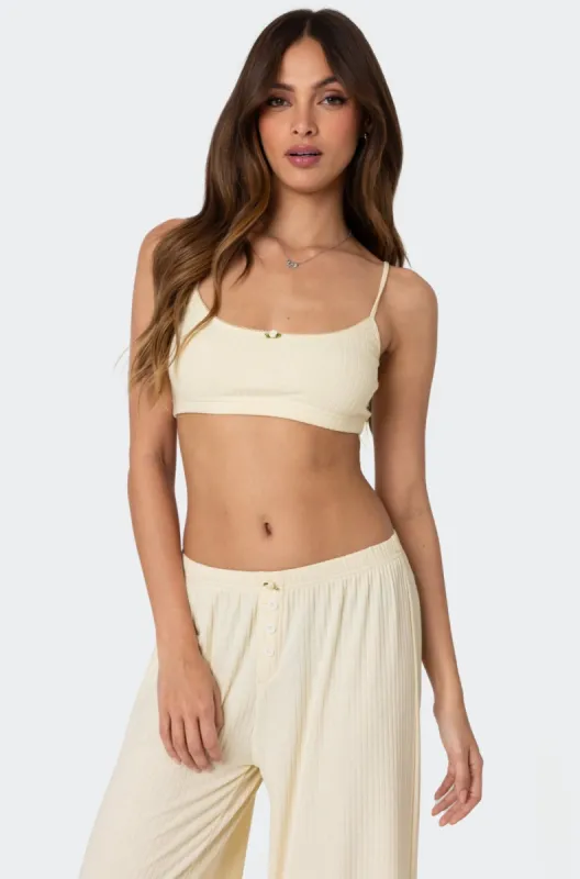 Lilou Pointelle Bralette made by Edikted