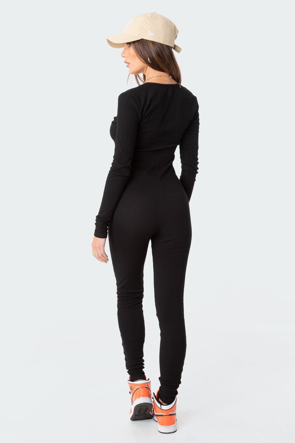 Maddy Ribbed Jumpsuit sold by Edikted product image thumbnail 4