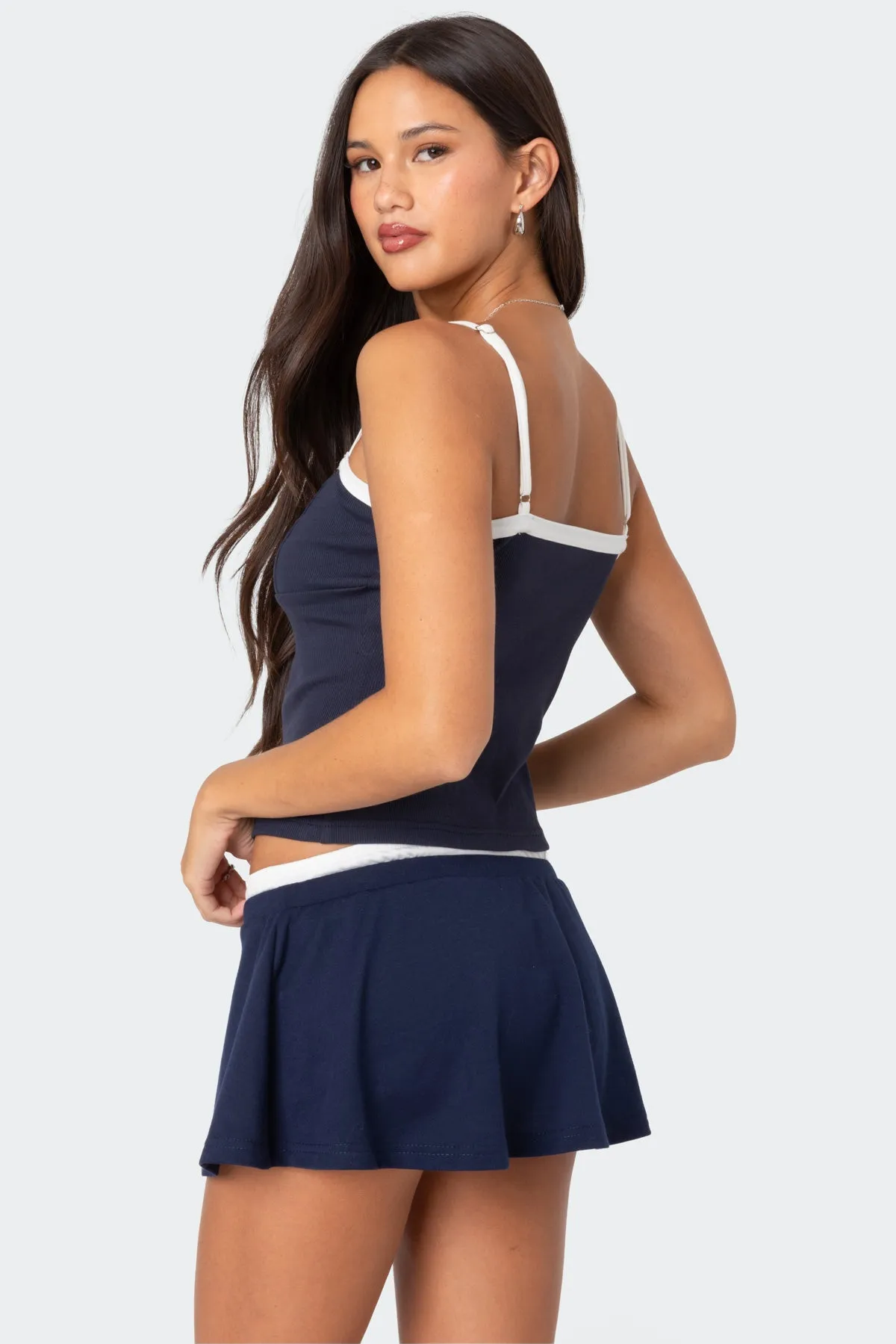 Baxter Button Front Ribbed Tank Top sold by Edikted product image thumbnail 5