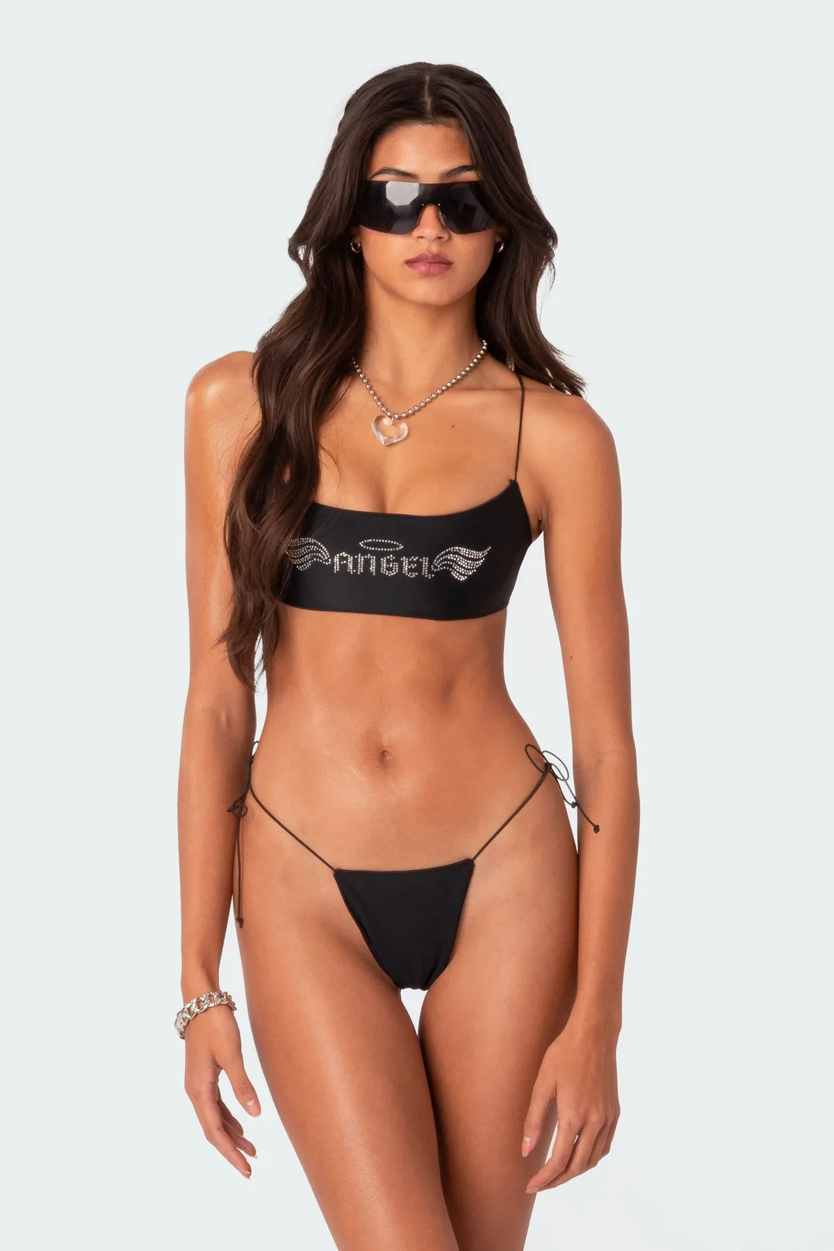 Angel Back Rhinestone String Bikini Bottom sold by Edikted product image thumbnail 4