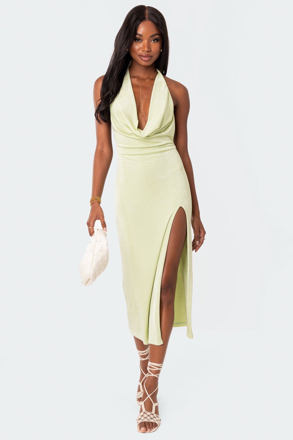 Azalea Open Back Midi Dress sold by Edikted