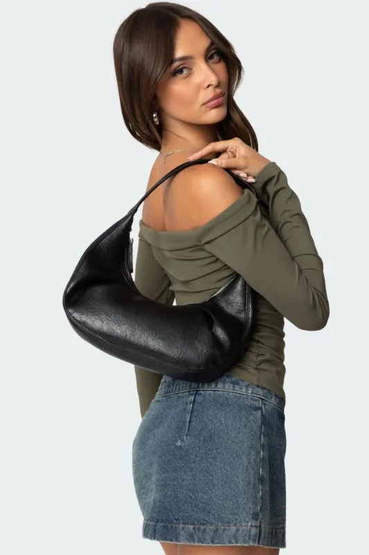 So Chic Faux Leather Shoulder Bag sold by Edikted